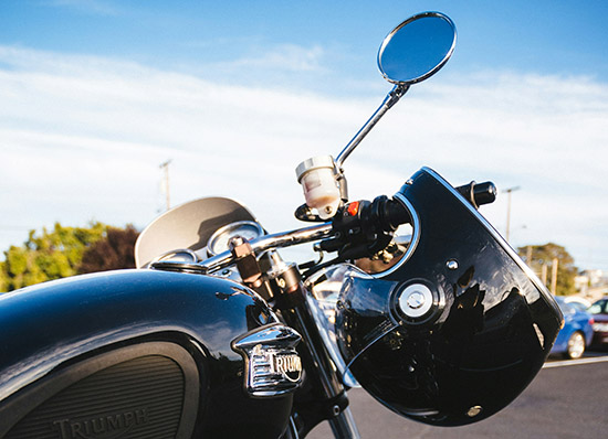 a close up of a motorcycle